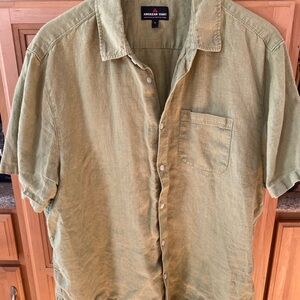 American Giant Men's Bright Green Casual Button Down Shirt